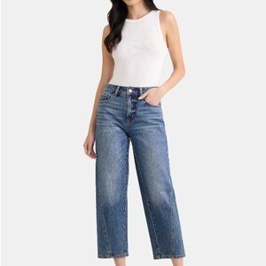 Time and Tru High Rise Cropped Barrel Jeans